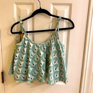 Kortni Jeane bathing suit top. Geometric brids eye sz m